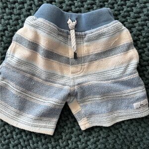 Quiksilver Kids Blue and Cream Striped Shorts